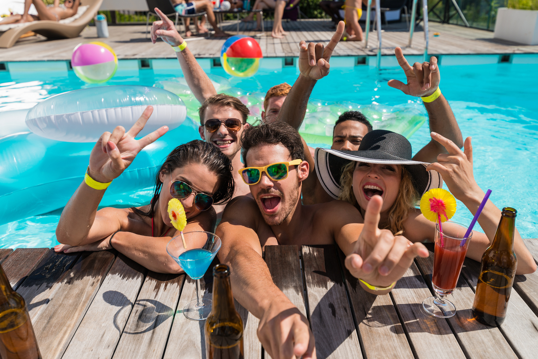 Taking Selfie On A Pool Party